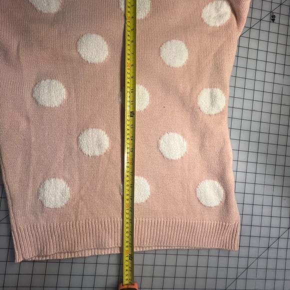 Polka dot sweater pink I.N. San Francisco XL Super soft pink and white soft - Picture 7 of 8